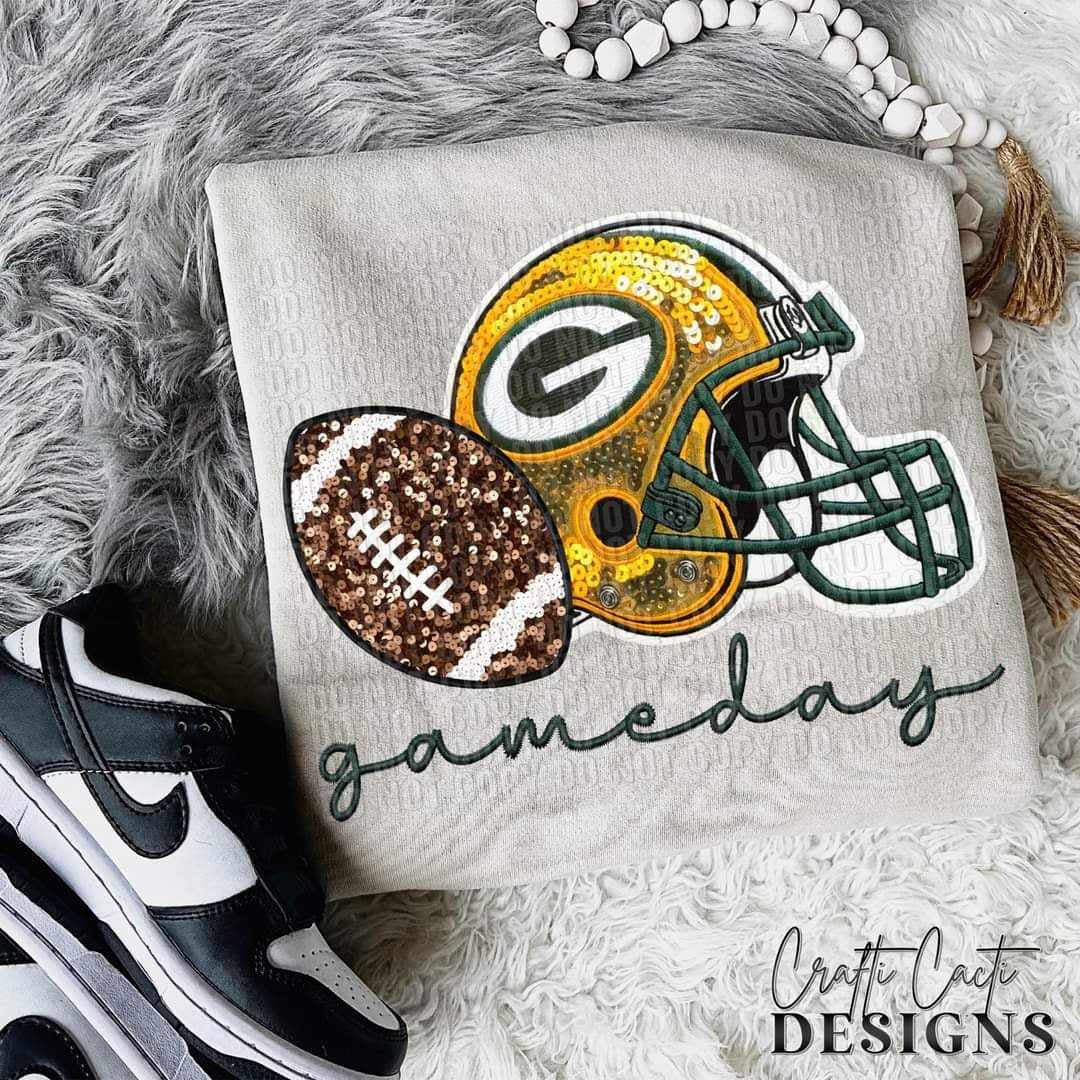 Pro Football Packers Sequin Helmet