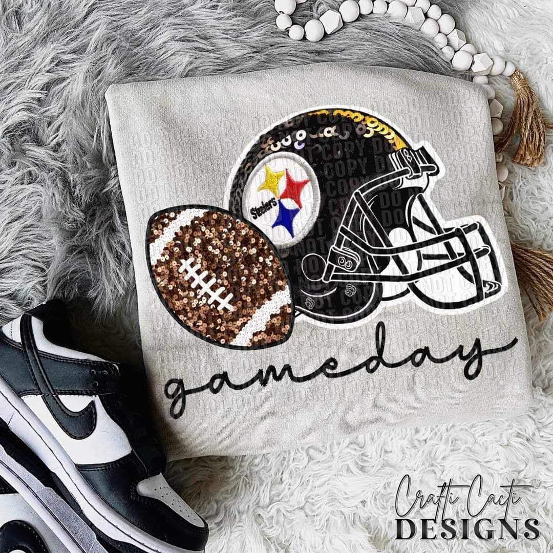 Pro Football Steelers Sequin Helmet