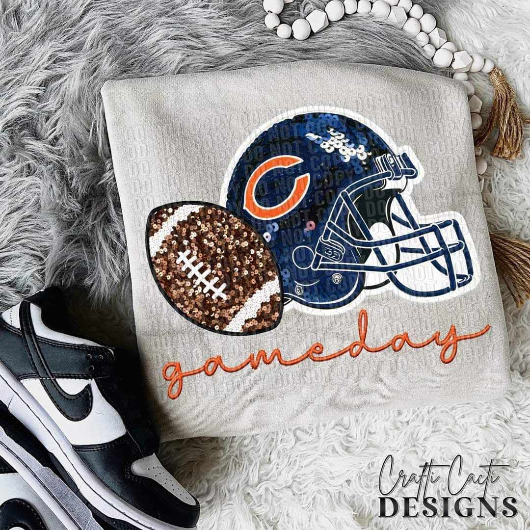 Pro Football Bears Sequin Helmet