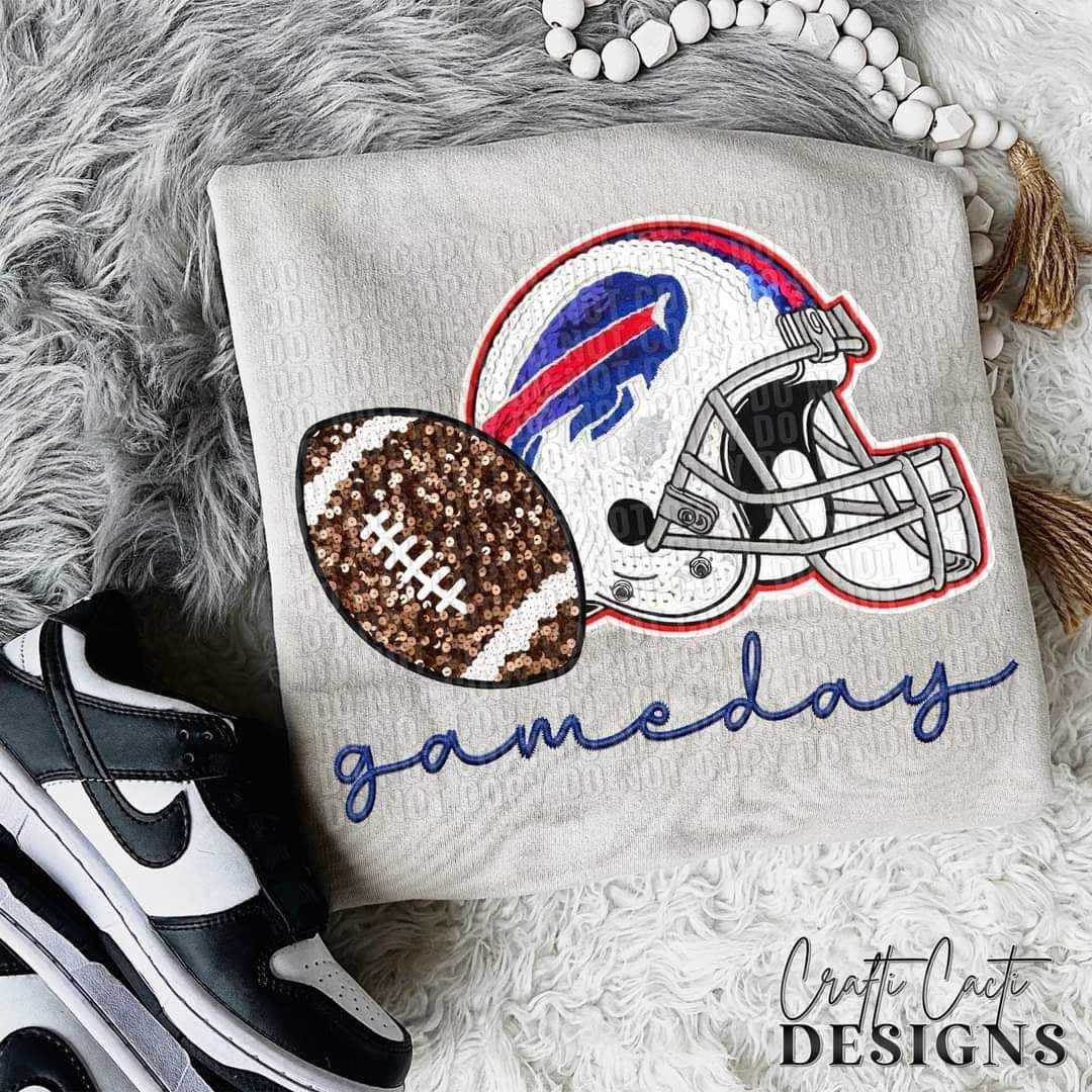 Pro Football Bills Sequin Helmet