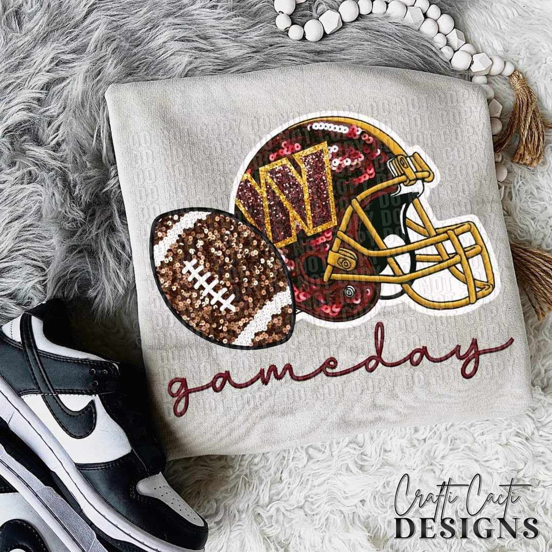 Pro Football Commanders Sequin Helmet