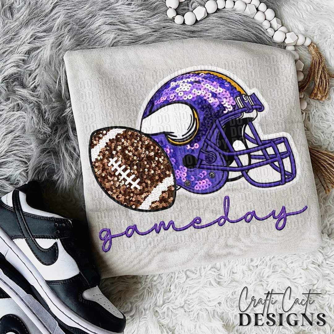 Pro Football Vikings Sequin Helmet