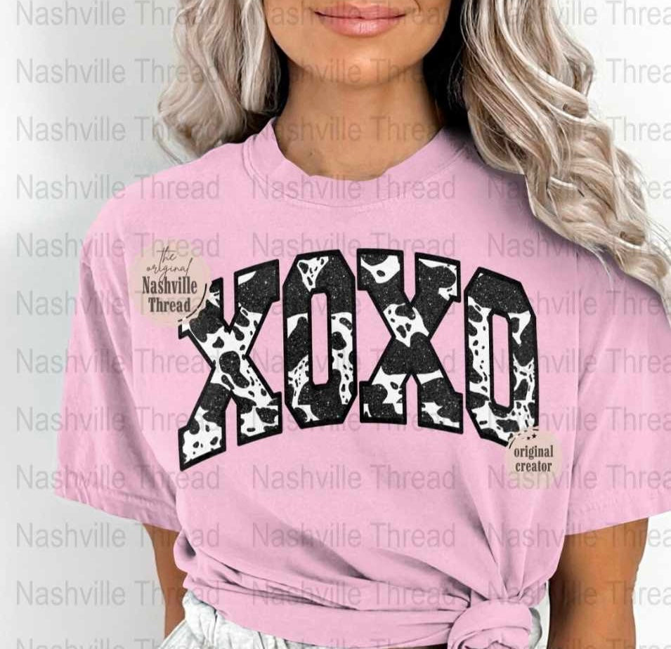 XOXO Cow Print