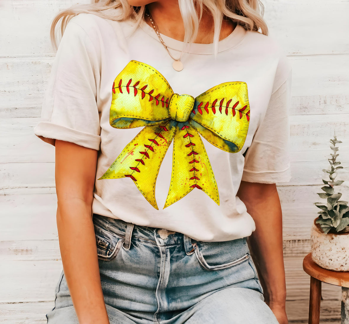 Coquette Softball Bow