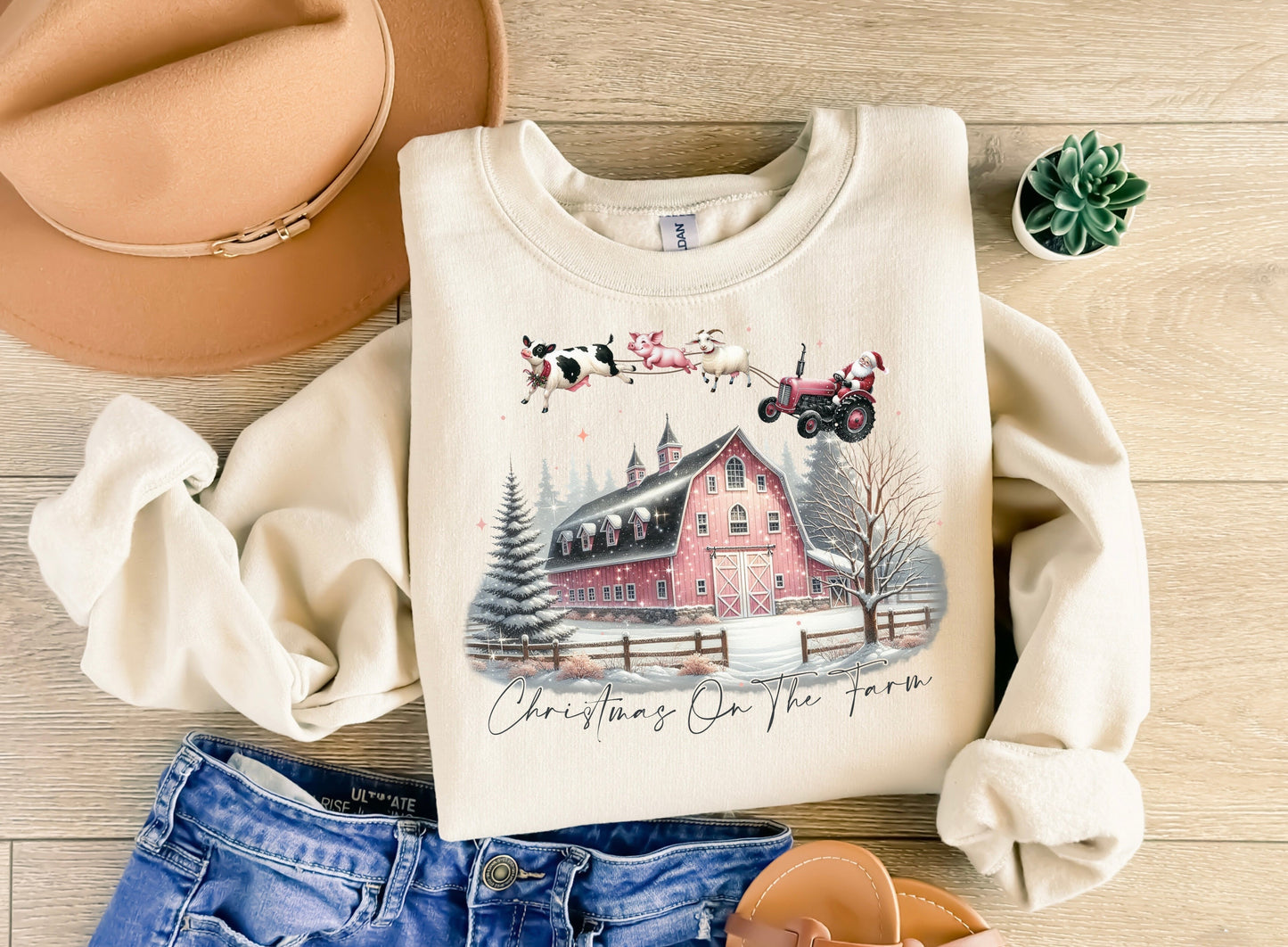 Pink Christmas on the Farm