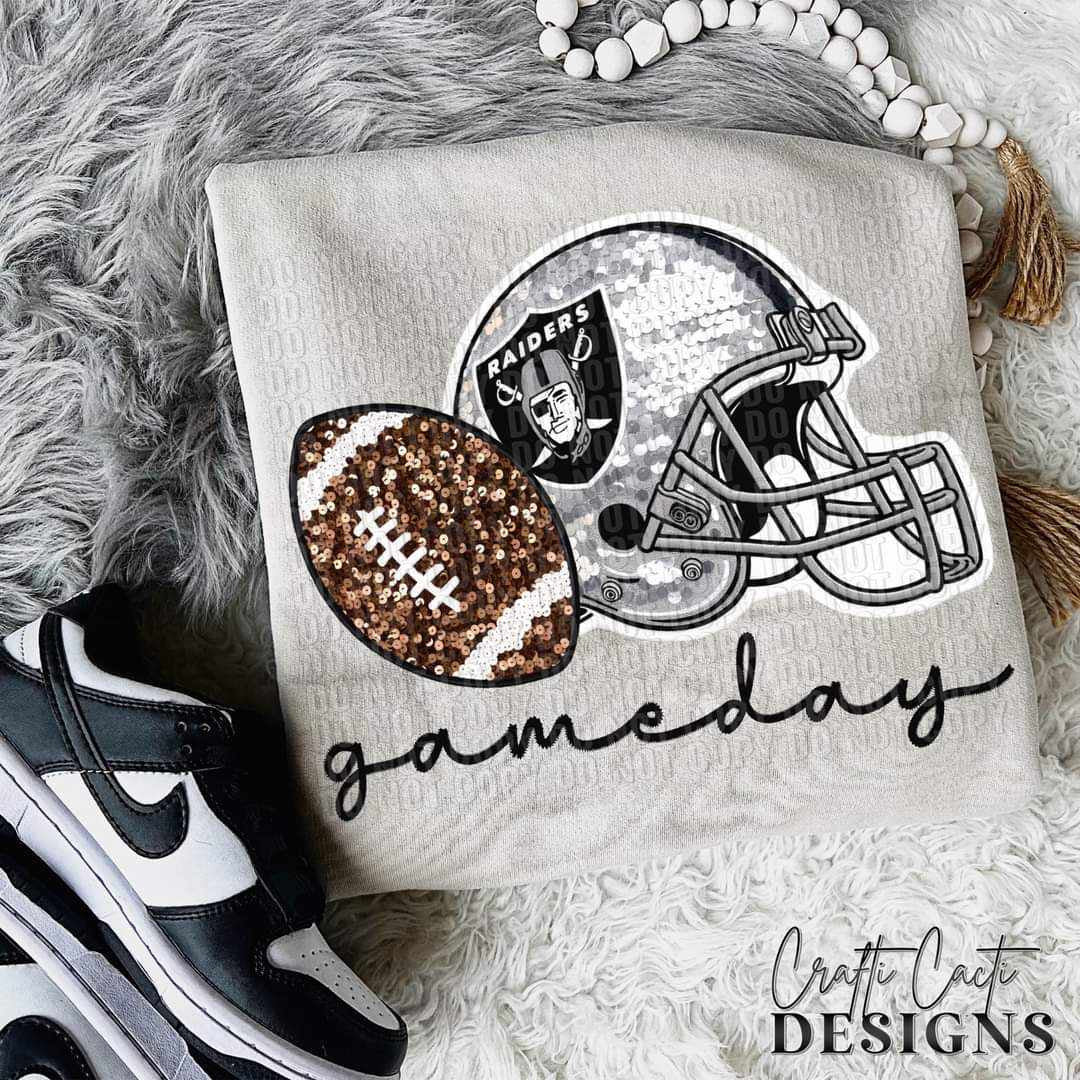Pro Football Raiders Sequin Helmet