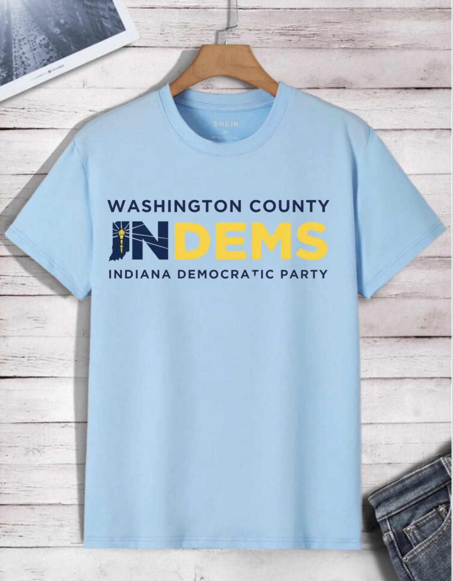 Washington Co Dem TShirt Blue