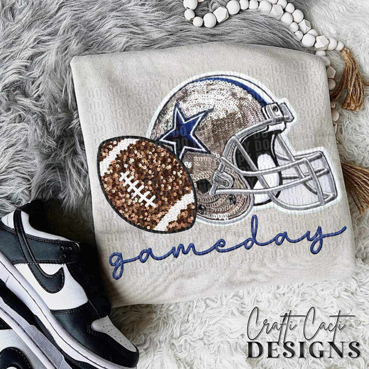 Pro Football Dallas Sequin Helmet