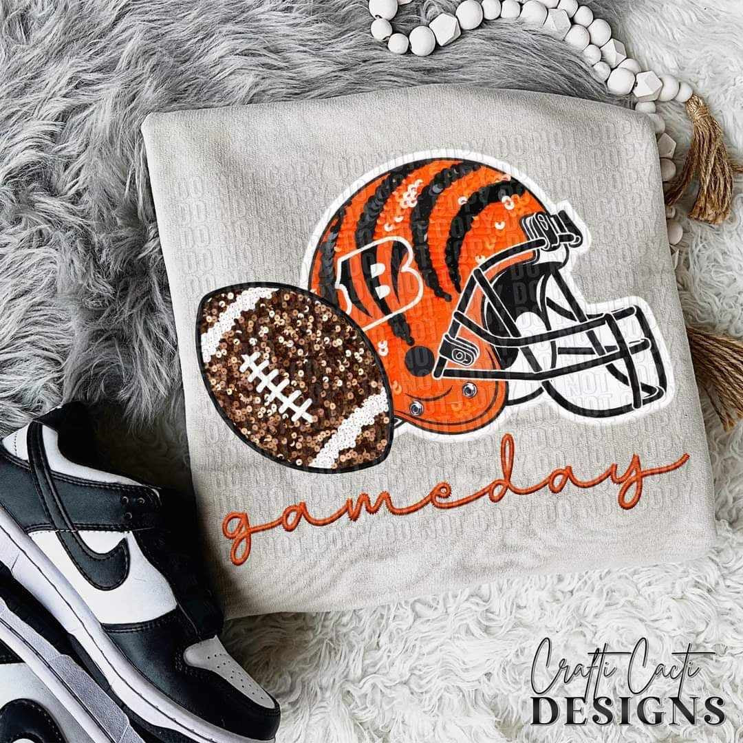 Pro Football Bengals Sequin Helmet