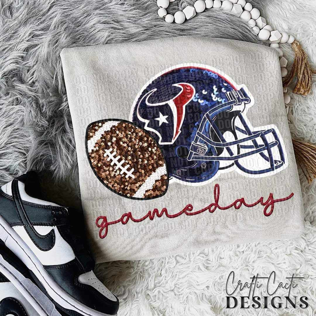 Pro Football Texans Sequin Helmet